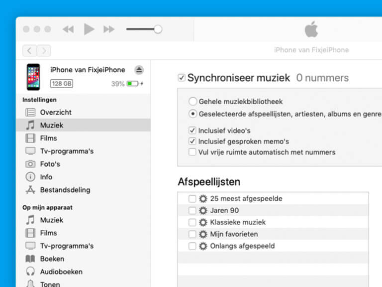 Zelf muziek op je iPhone zetten