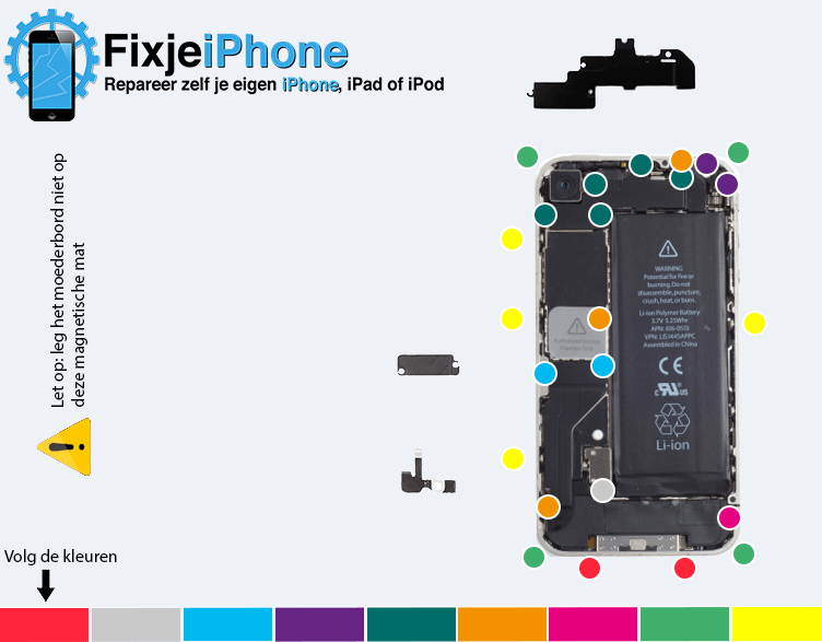 iPhone 4 magnetische schroefmat