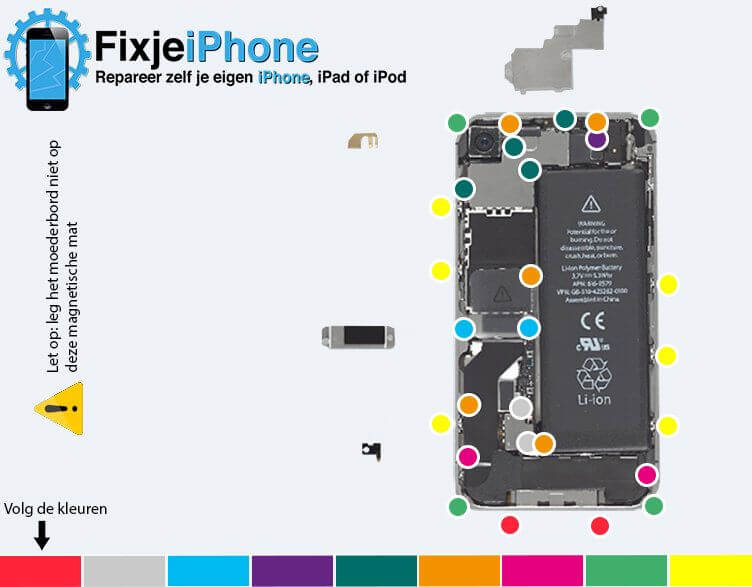 iPhone 4s magnetische schroefmat