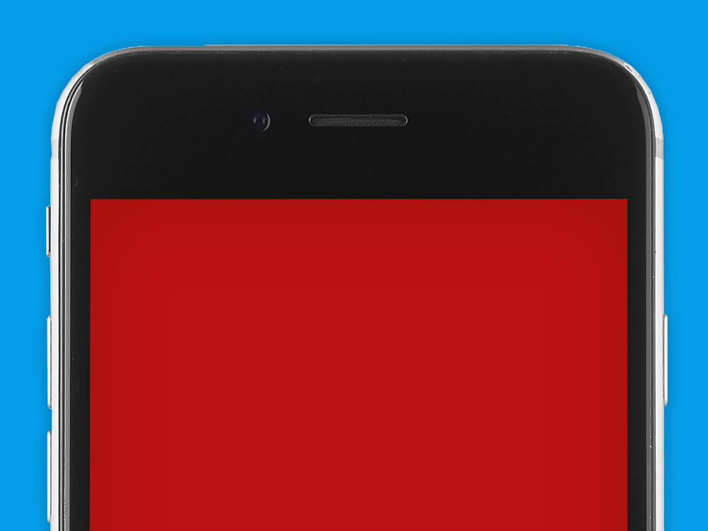 iPhone rood scherm