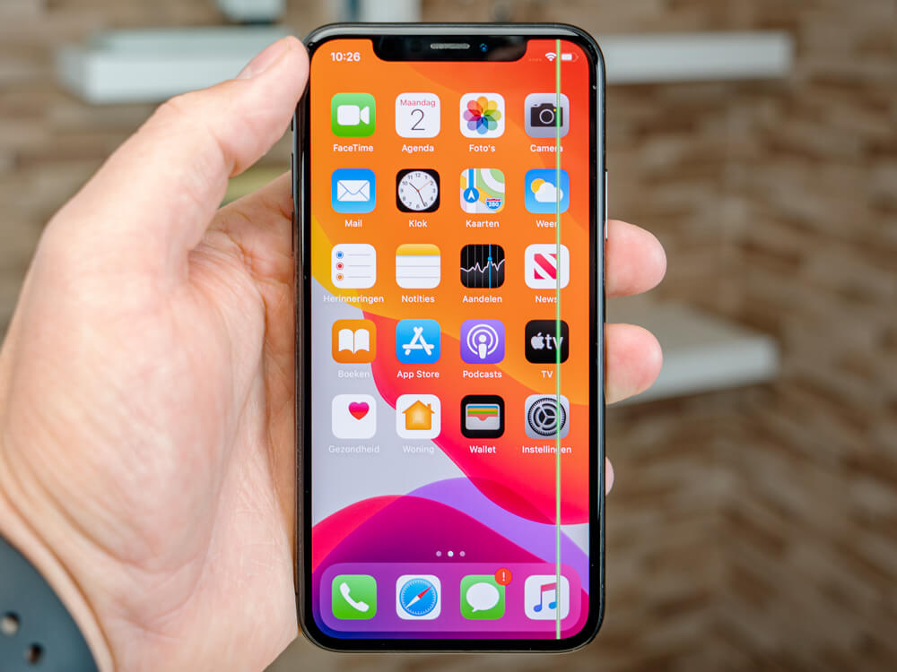 Groene lijn in iPhone X scherm